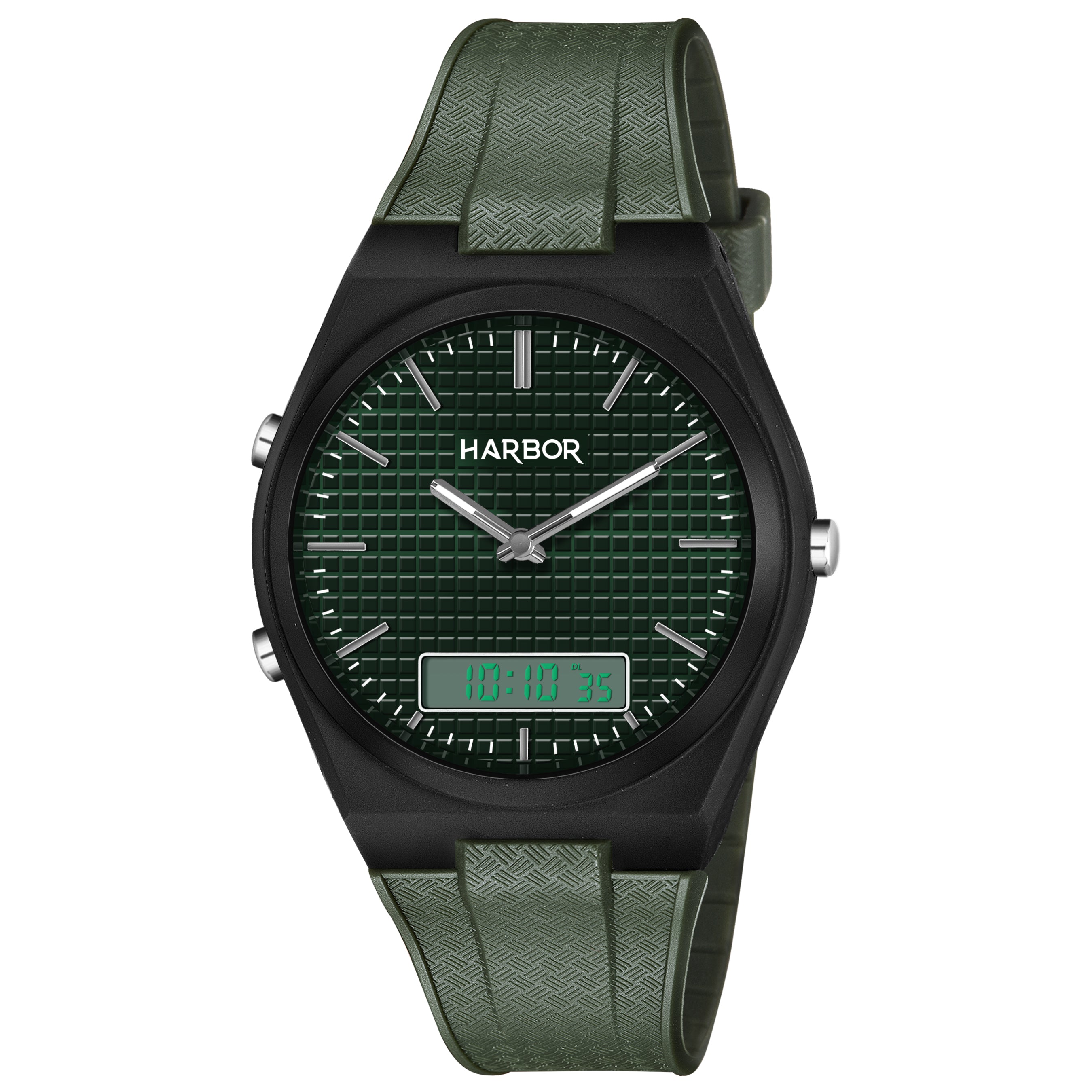Harbor 9153 Green Strap Analog-Digital Watch