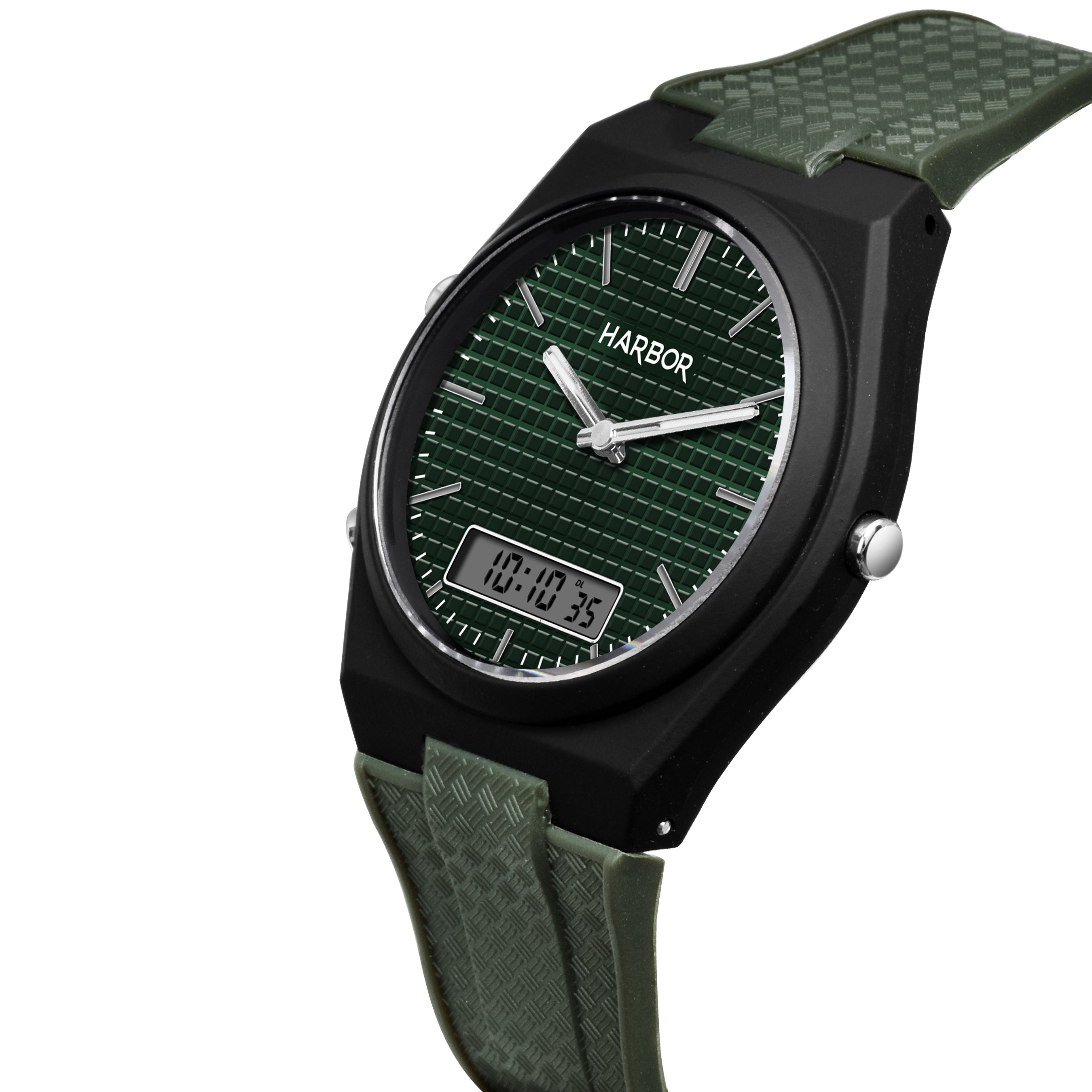 Harbor 9153 Green Strap Analog-Digital Watch