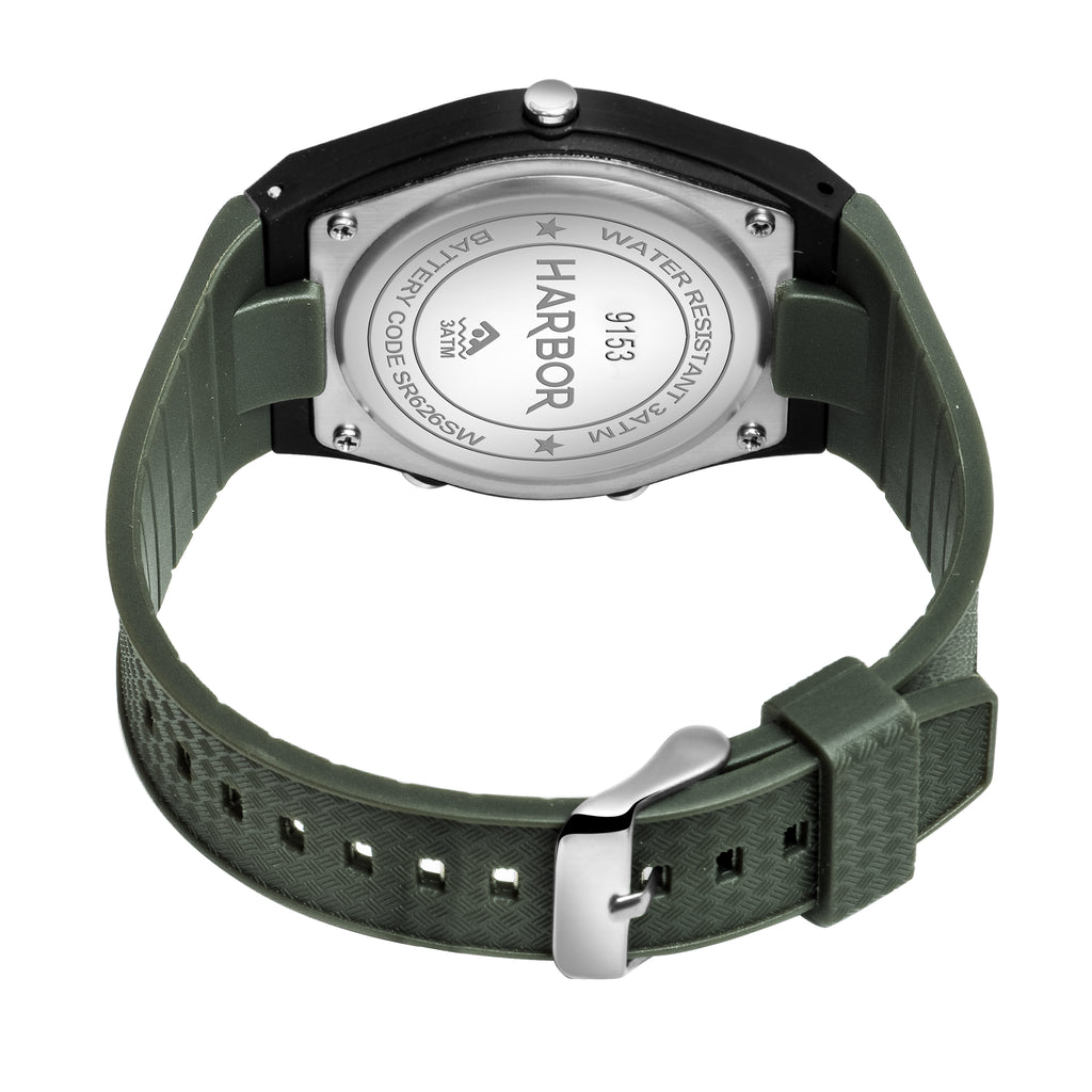 Harbor 9153 Green Strap Analog-Digital Watch