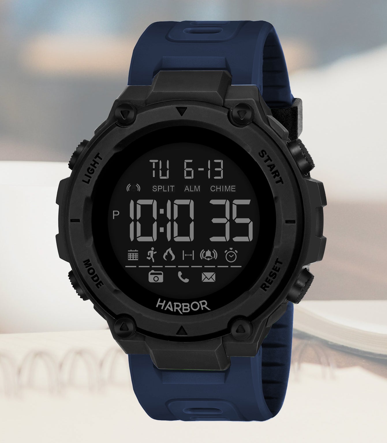 Harbor 9098 Blue Strap Digital Watch