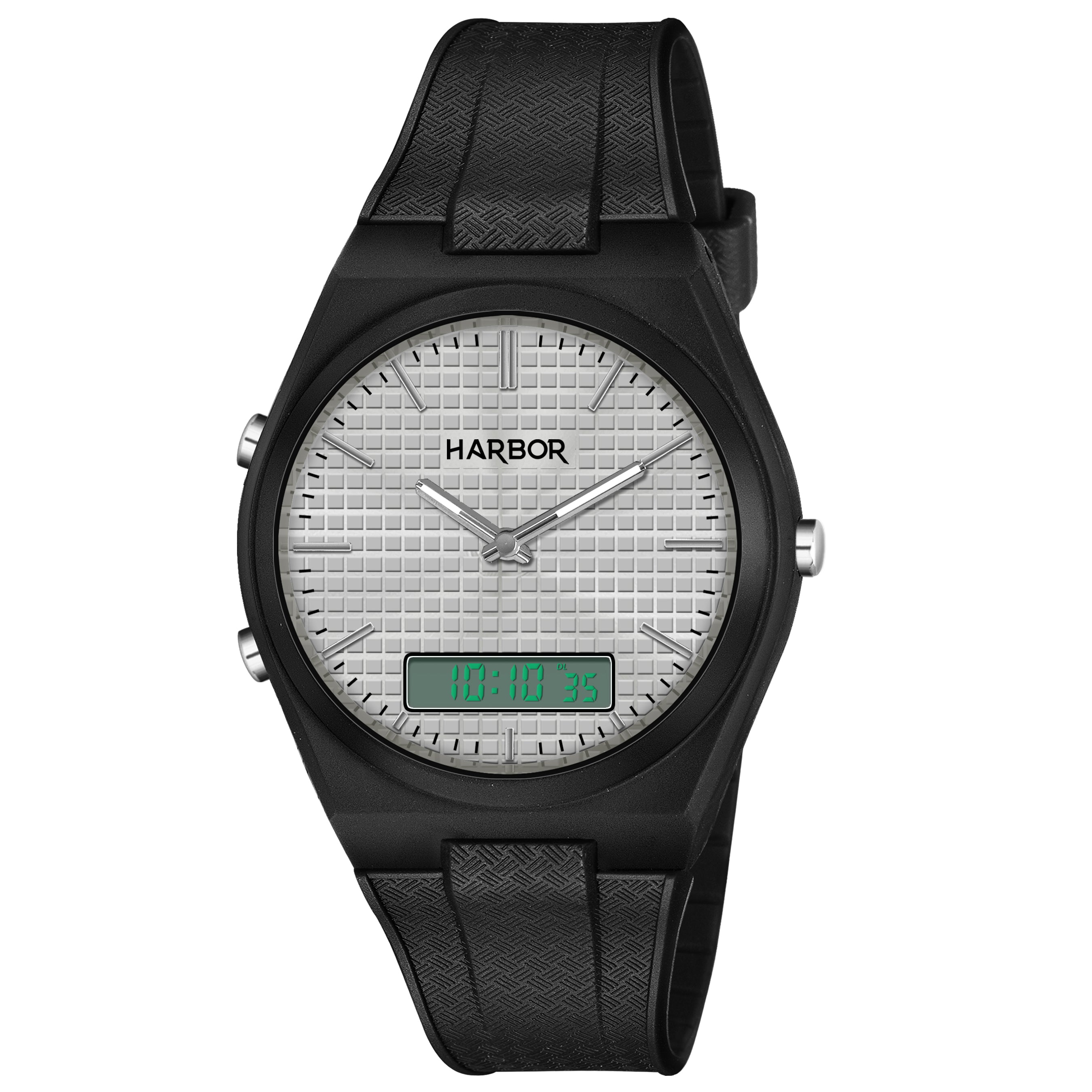 Harbor 9153 Silver Black Analog-Digital Watch