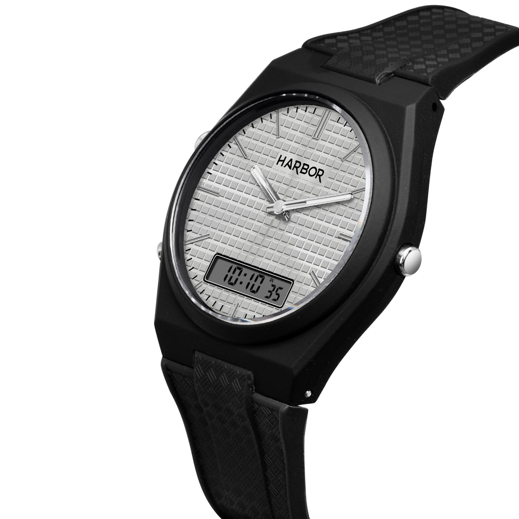 Harbor 9153 Silver Black Analog-Digital Watch