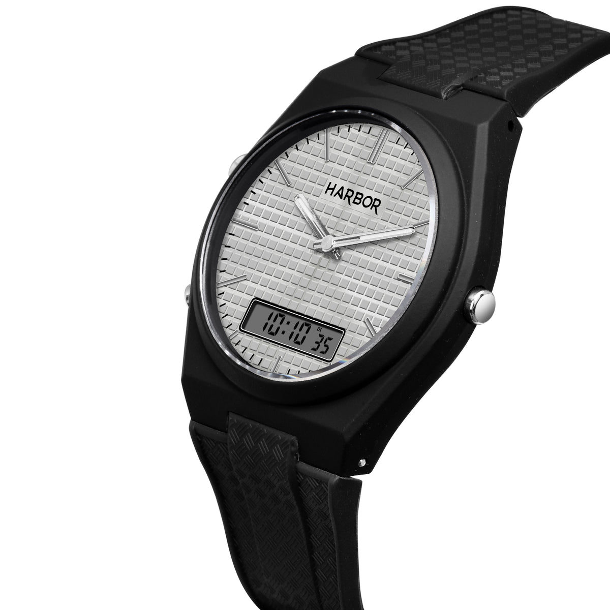Harbor 9153 Silver Black Analog-Digital Watch