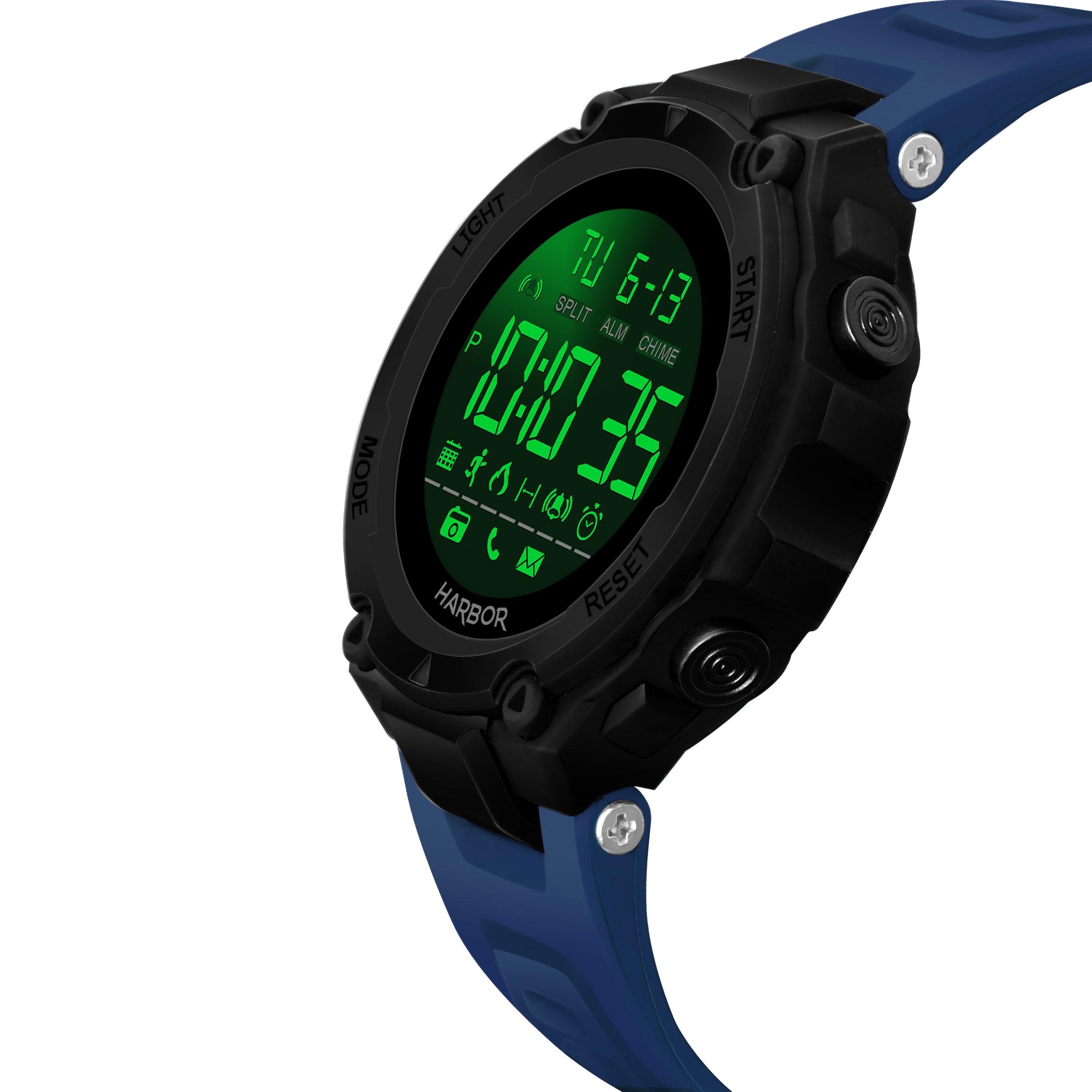 Harbor 9098 Blue Strap Digital Watch