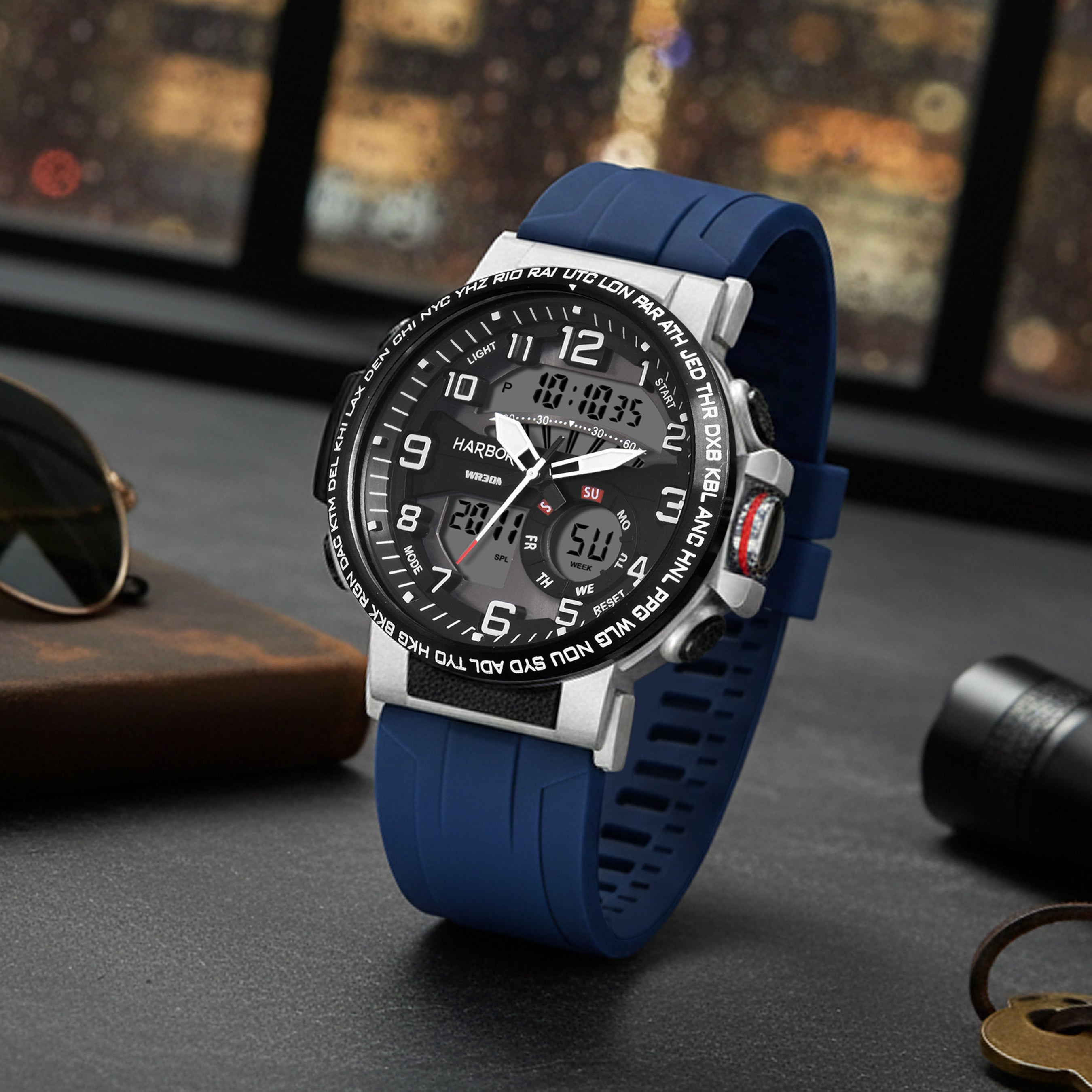 Harbor 1001 Blue Strap Watch