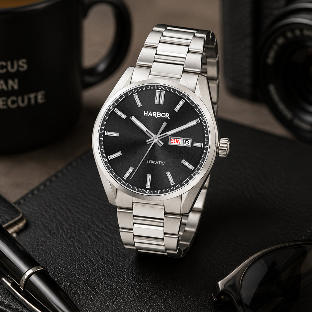 Harbor 1008 Black Dial Automatic Watch For Men