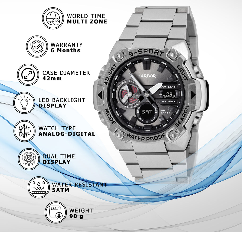 Harbor 9125 Stainless Steel Watch