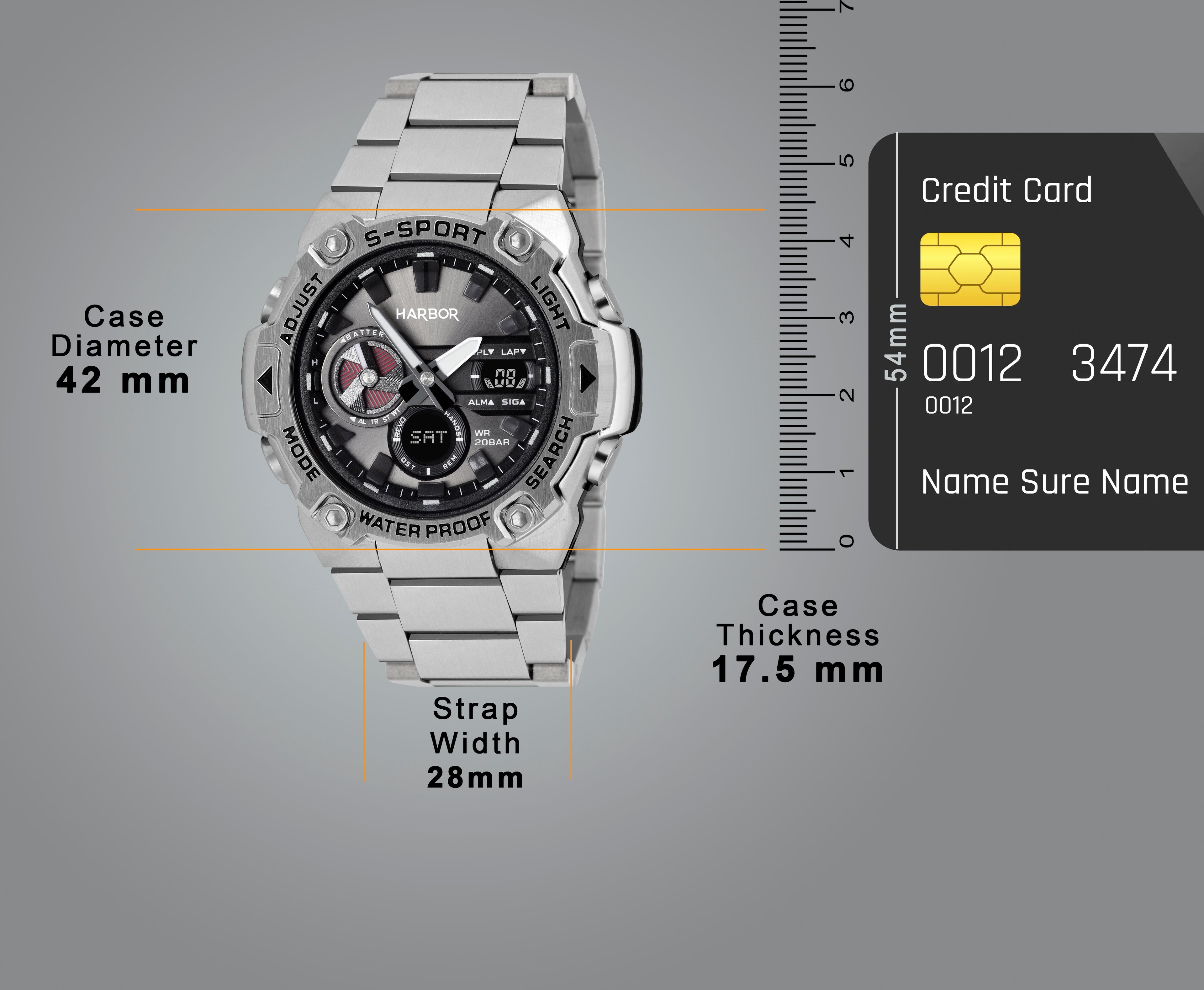 Harbor 9125 Stainless Steel Watch