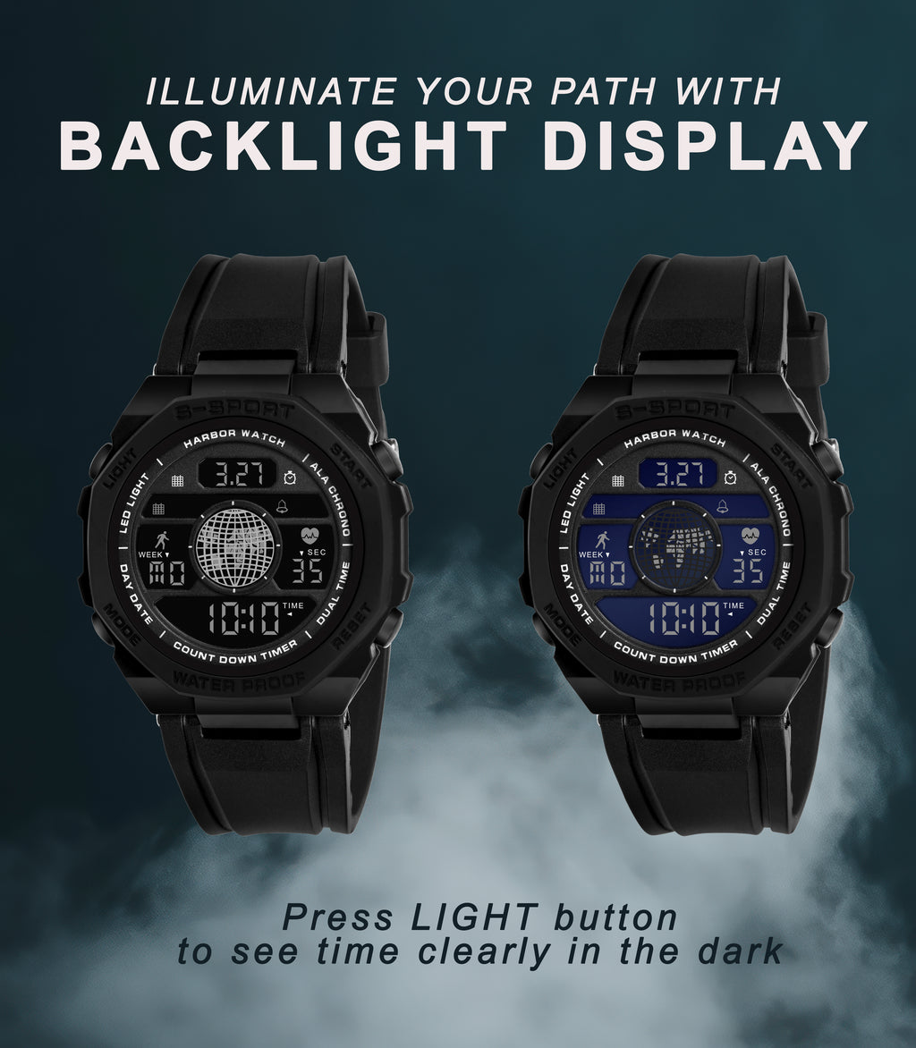 Harbor 9134 Black Digital Watch