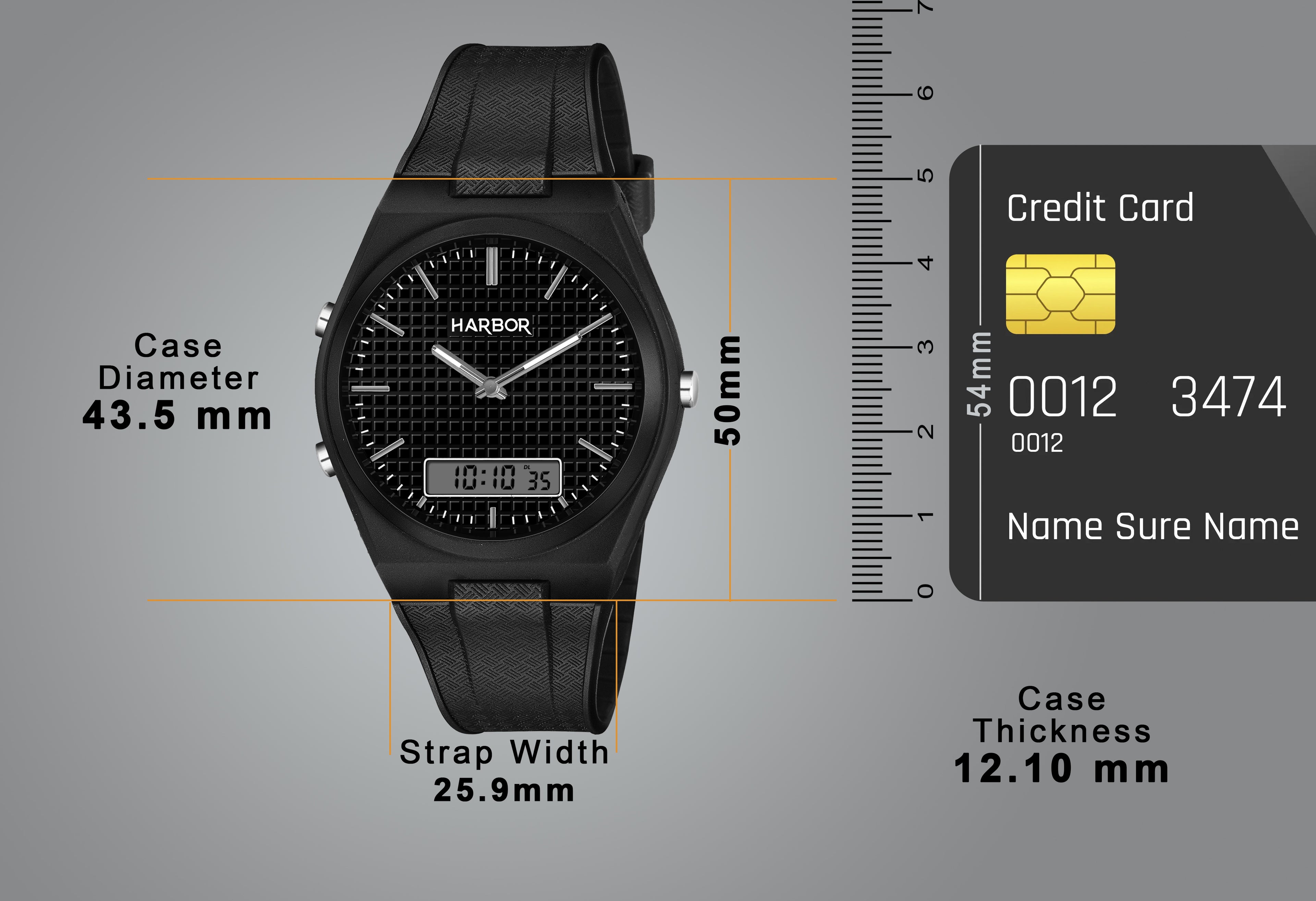 Harbor 9153 Black Analog-Digital Watch