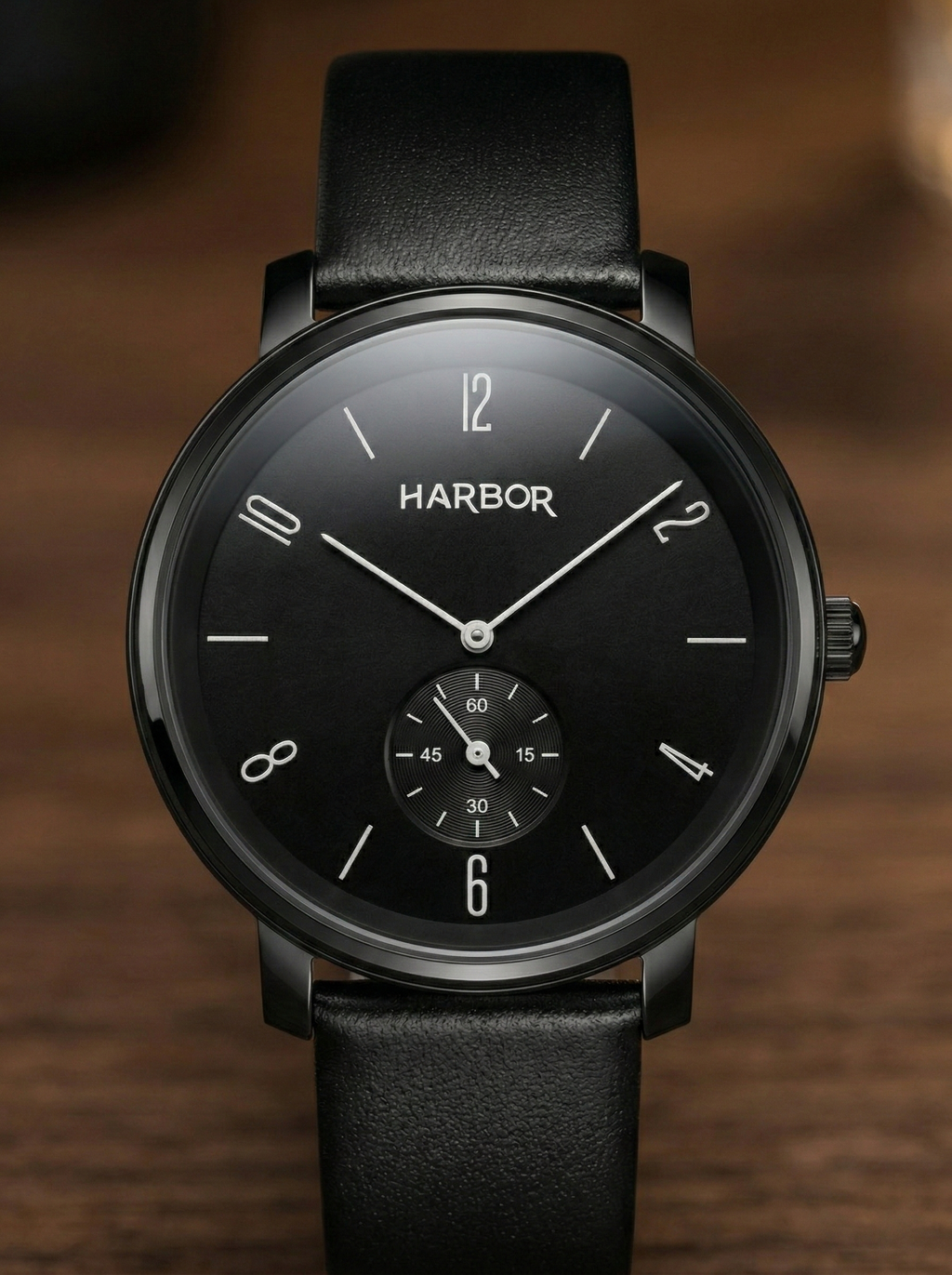 Harbor 1004 Full Black Slim Analog Wrist Watch