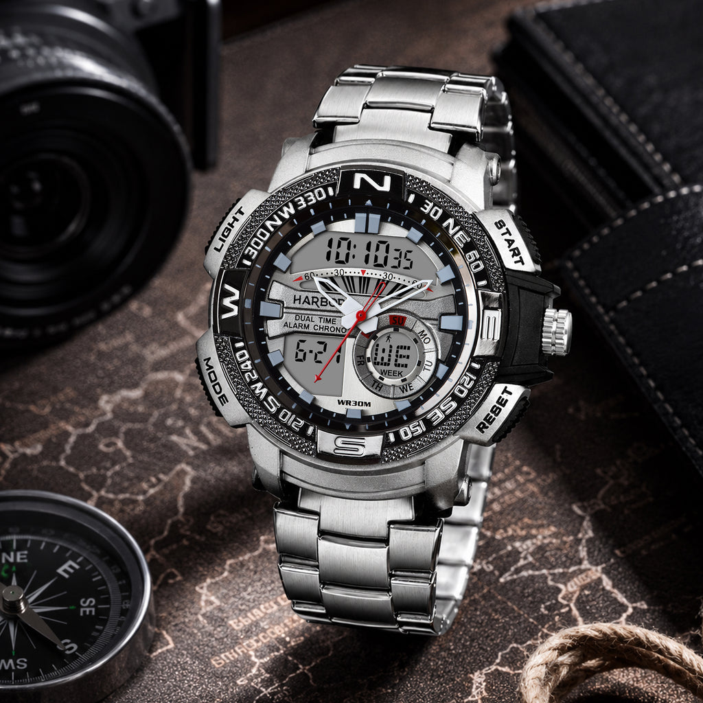 Harbor 1007 Dual Time Sports Watch For Men