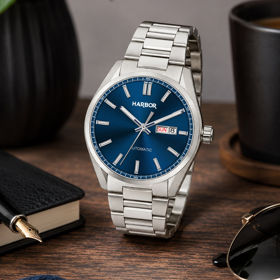 Harbor 1008 Blue Dial Automatic Wrist Watch For Men