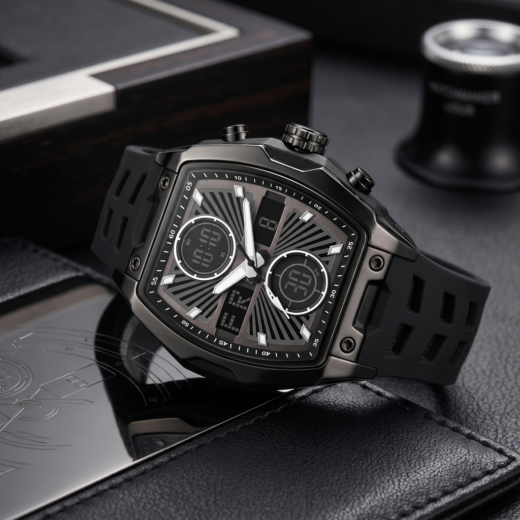 Harbor Req 8001 Men's Tactical Dual Display Watch