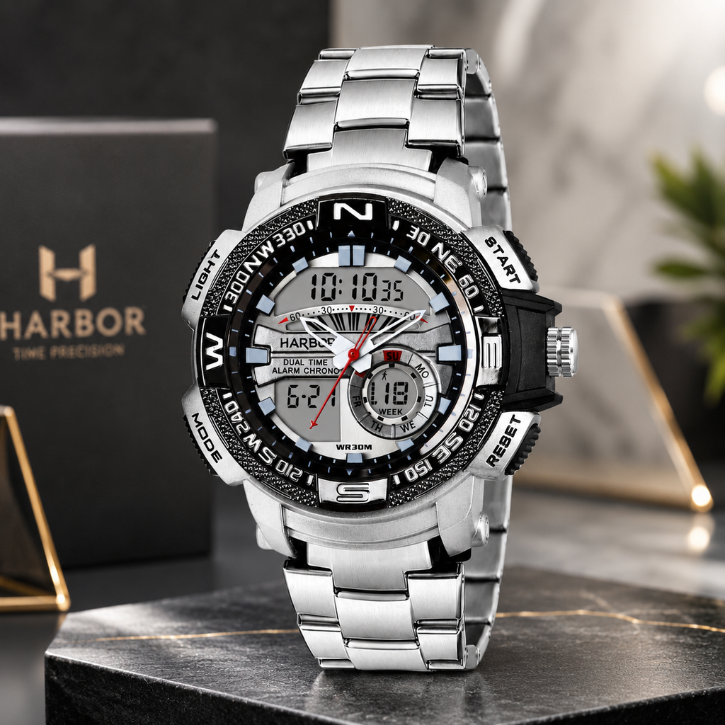 Harbor 1007 Dual Time Sports Watch For Men