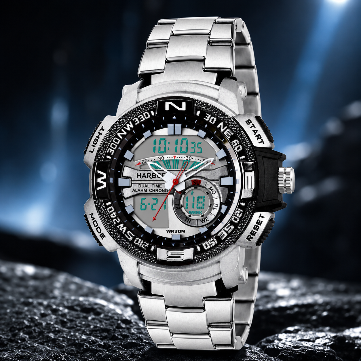 Harbor 1007 Dual Time Sports Watch For Men