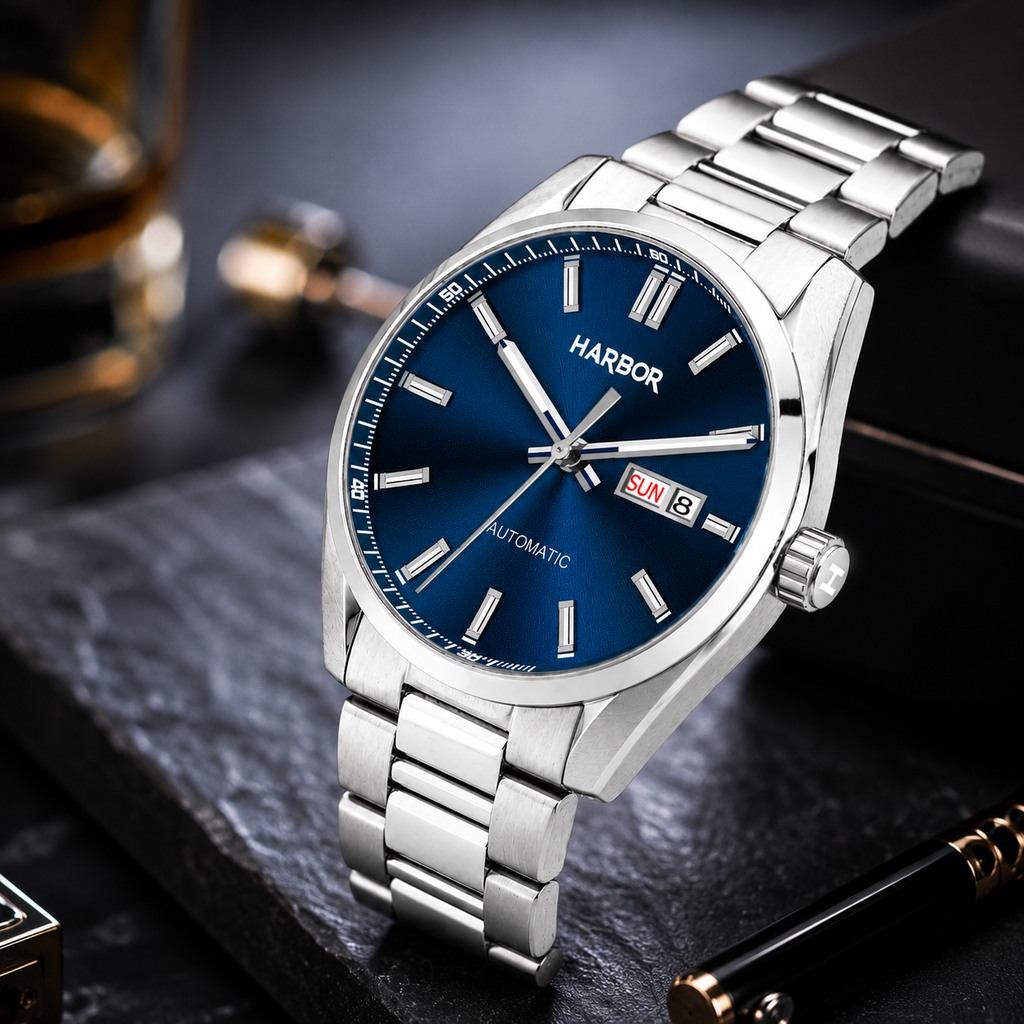 Harbor 1008 Blue Dial Automatic Wrist Watch For Men