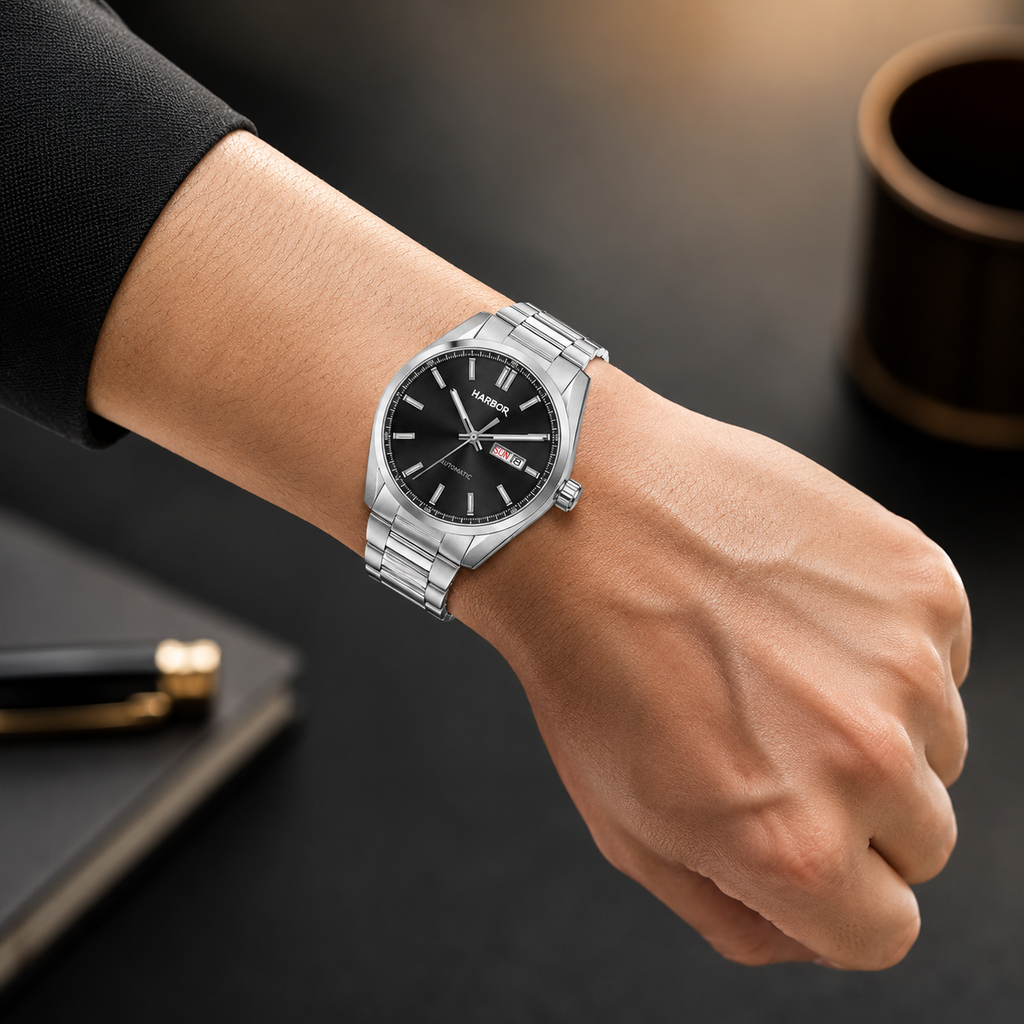 Harbor 1008 Black Dial Automatic Watch For Men