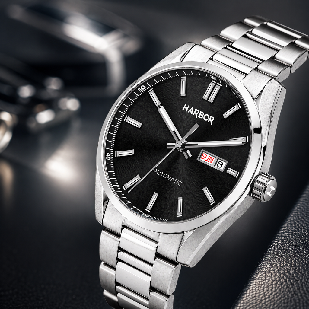 Harbor 1008 Black Dial Automatic Watch For Men