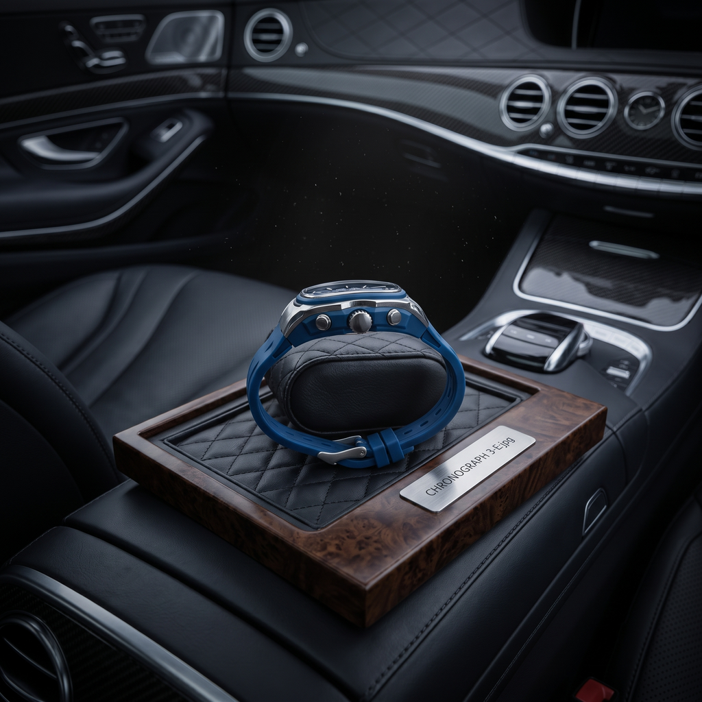 Harbor Men's Blue Tonneau Tactical Watch | Dual Display & Triple Time