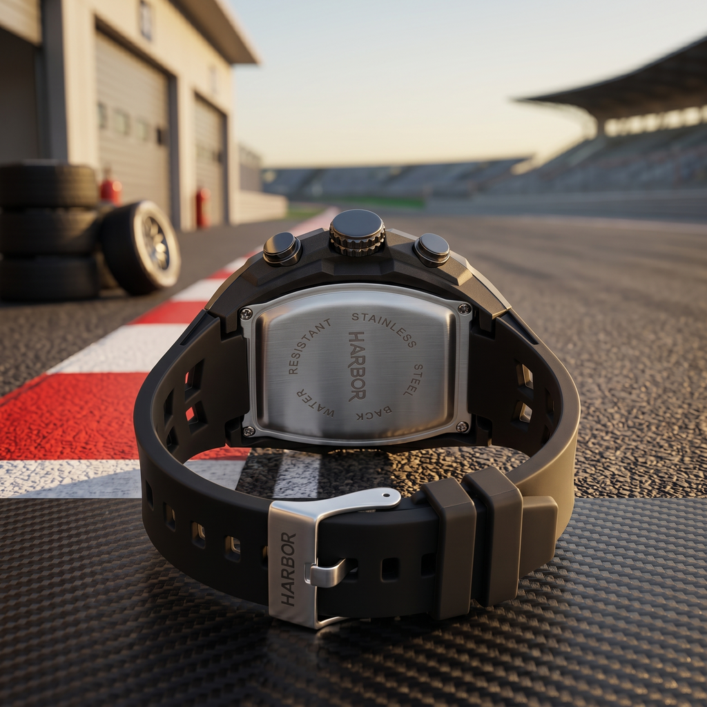 Harbor Men's Tactical Tonneau Watch | Gunmetal & Black | Triple Time