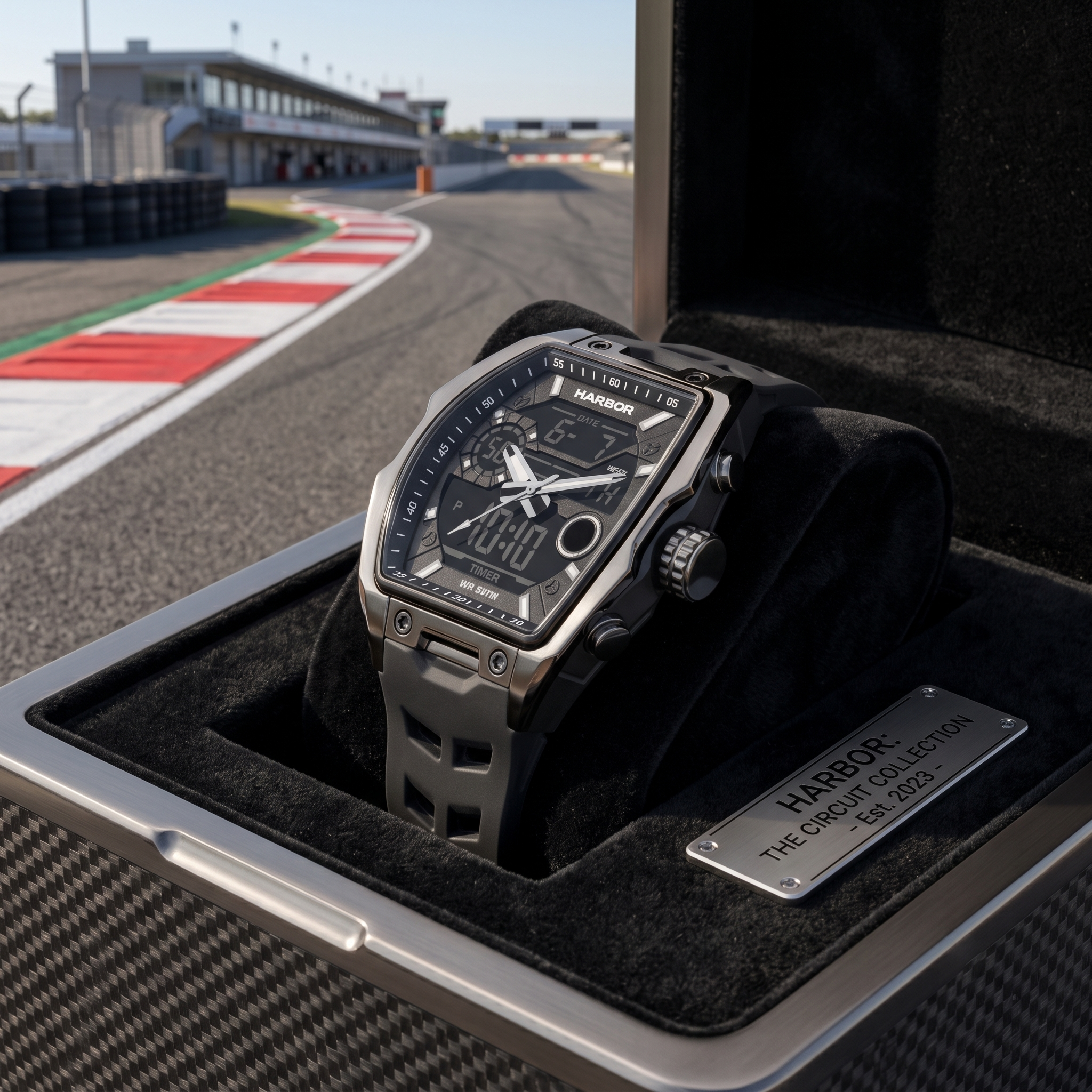 Harbor Men's Tactical Tonneau Watch | Gunmetal & Black | Triple Time