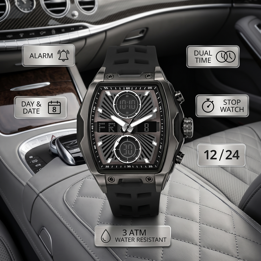 Harbor Req 8001 Men's Tactical Dual Display Watch