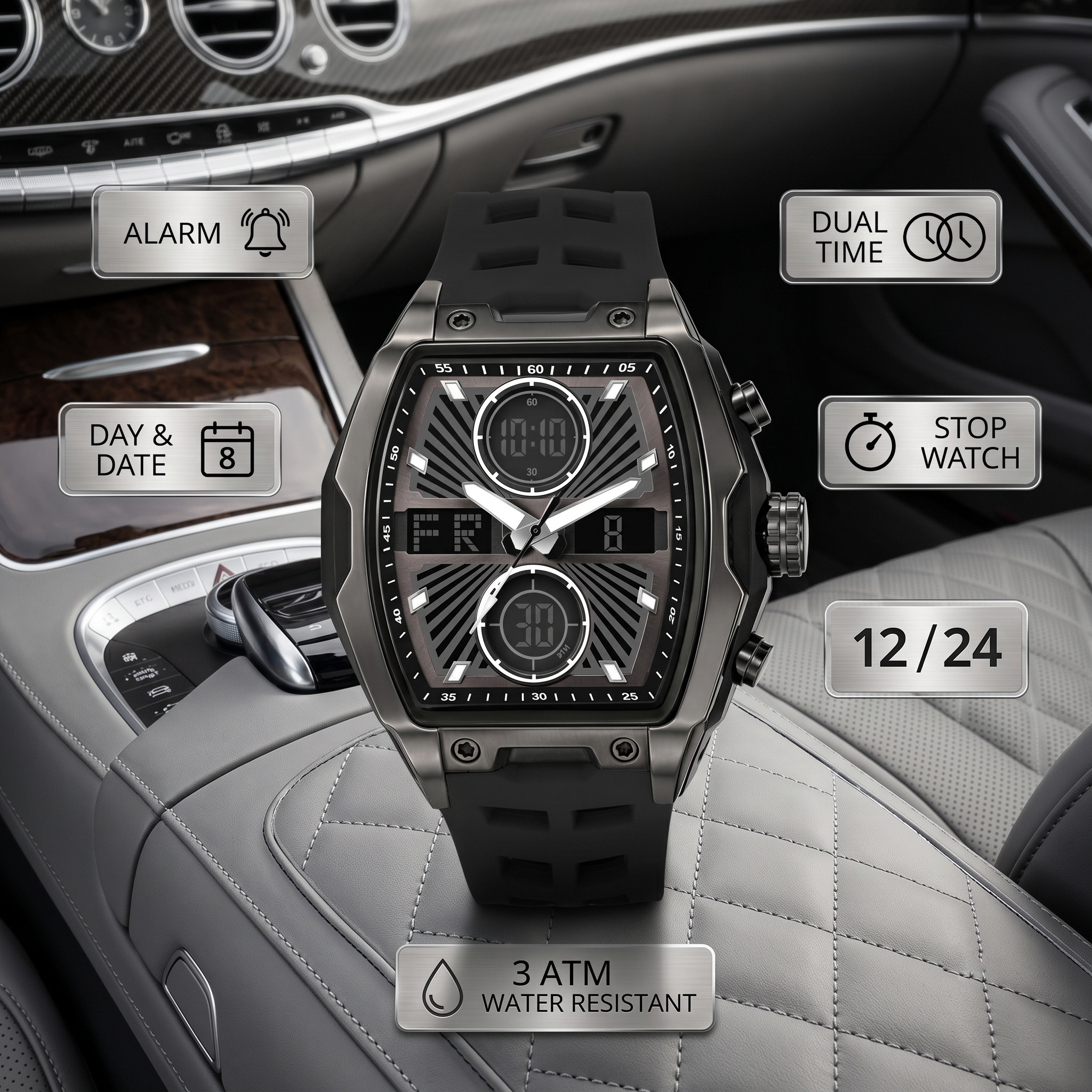 Harbor Req 8001 Men's Tactical Dual Display Watch