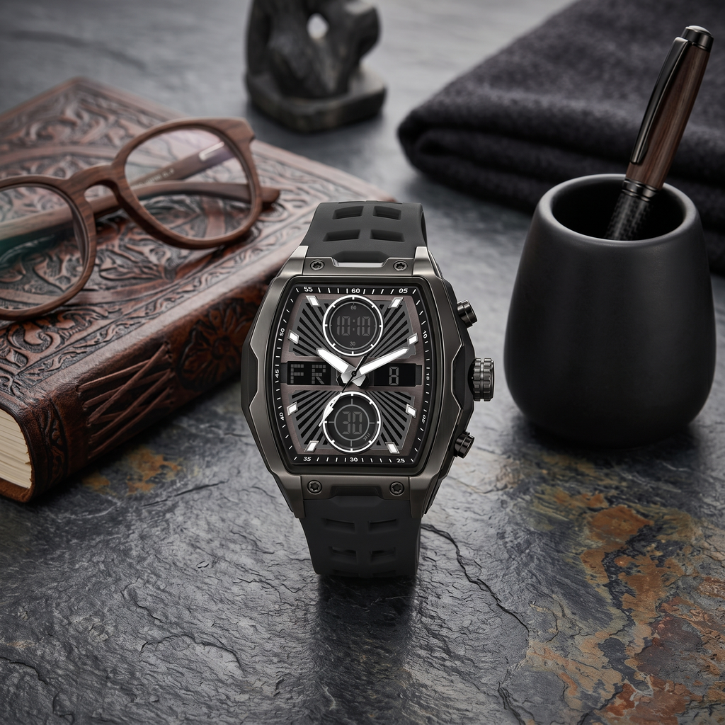 Harbor Req 8001 Men's Tactical Dual Display Watch