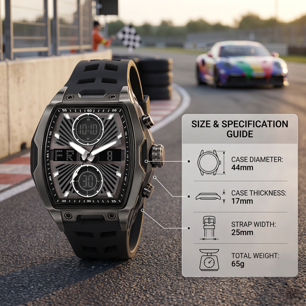 Harbor Req 8001 Men's Tactical Dual Display Watch